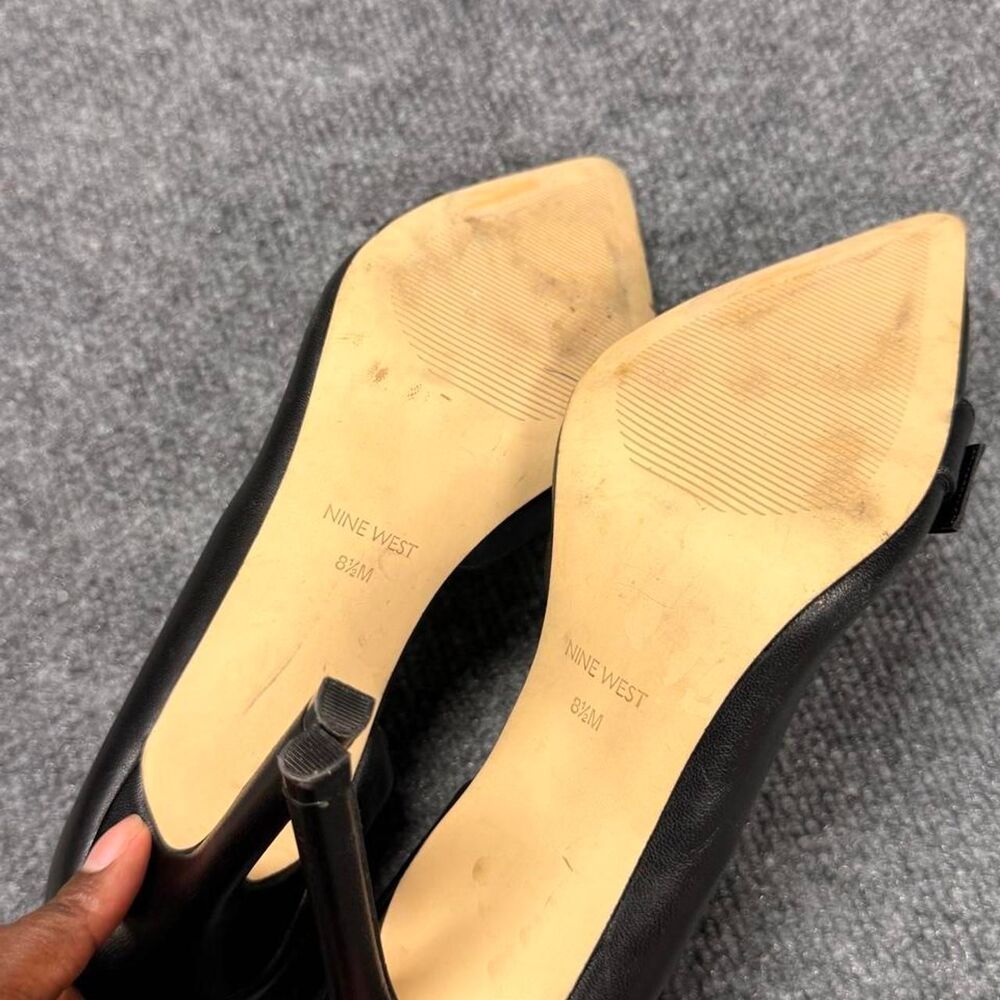 Nine West Finite Black Buckle Pumps Size 8.5 - Picture 4 of 6
